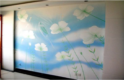 吴堡画墙绘怎么画好白云的蓬松感？