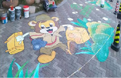 吴堡夏季画地面彩绘会遇到的问题