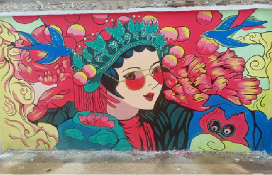 吴堡墙体彩绘-网红墙