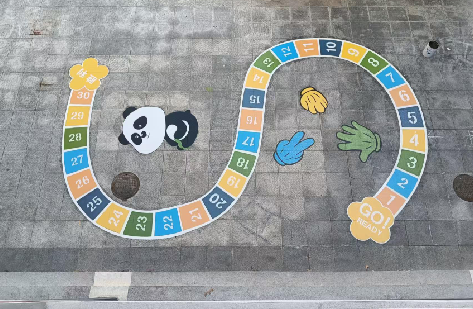 吴堡地面游戏彩绘