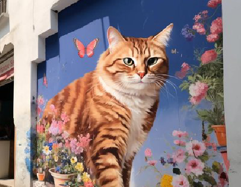 吴堡自己绘制有个性的手绘墙